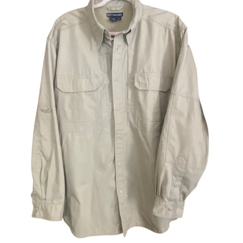 5.11 Tactical Series Button Down Shirt XL Tan Utility Outdoor